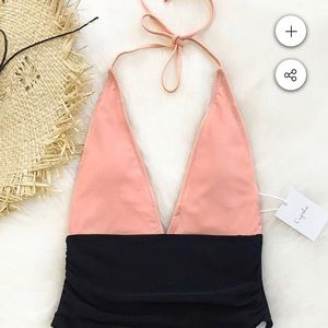 Fragrant Memory Halter One Piece Swimsuit Cupshe